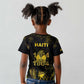 Haiti 1804 Kid T shirt Gold Tropical Leaves And Coat Of Arms - African Pride