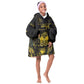 Haiti 1804 Kid Wearable Blanket Hoodie Gold Tropical Leaves And Coat Of Arms - African Pride