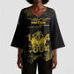 Haiti 1804 Kimono Sleeve Blouse Gold Tropical Leaves And Coat Of Arms