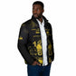 Haiti 1804 Padded Jacket Gold Tropical Leaves And Coat Of Arms