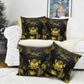 Haiti 1804 Pillow Cover Gold Tropical Leaves And Coat Of Arms