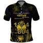 Haiti 1804 Polo Shirt Gold Tropical Leaves And Coat Of Arms LT05