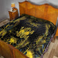 Haiti 1804 Quilt Gold Tropical Leaves And Coat Of Arms - African Pride