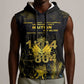 Haiti 1804 Sleeveless Hoodie Gold Tropical Leaves And Coat Of Arms - African Pride