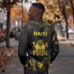 Haiti 1804 Sweatshirt Gold Tropical Leaves And Coat Of Arms - African Pride