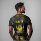 Haiti 1804 T shirt Gold Tropical Leaves And Coat Of Arms LT05