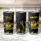 Haiti 1804 Tumbler Cup Gold Tropical Leaves And Coat Of Arms - African Pride