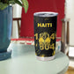 Haiti 1804 Tumbler Cup Gold Tropical Leaves And Coat Of Arms - African Pride