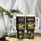 Haiti 1804 Tumbler With Handle Gold Tropical Leaves And Coat Of Arms - African Pride
