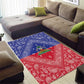 Afro Haiti Paisley Area Rug Haitian Flag Bandana Style - African Pride