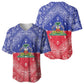 Afro Haiti Paisley Baseball Jersey Haitian Flag Bandana Style LT05