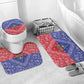 Afro Haiti Paisley Bathroom Set Haitian Flag Bandana Style