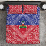 Afro Haiti Paisley Bedding Set Haitian Flag Bandana Style - African Pride