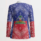 Afro Haiti Paisley Blazer Haitian Flag Bandana Style