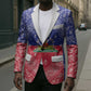 Afro Haiti Paisley Blazer Haitian Flag Bandana Style