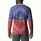 Afro Haiti Paisley Button Sweatshirt Haitian Flag Bandana Style