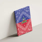 Afro Haiti Paisley Canvas Wall Art Haitian Flag Bandana Style - African Pride