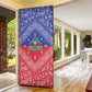 Afro Haiti Paisley Door Cover Haitian Flag Bandana Style