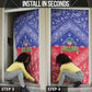 Afro Haiti Paisley Door Cover Haitian Flag Bandana Style