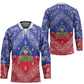 Afro Haiti Paisley Hockey Jersey Haitian Flag Bandana Style