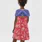 Afro Haiti Paisley Kid Short Sleeve Dress Haitian Flag Bandana Style - African Pride
