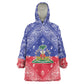 Afro Haiti Paisley Kid Wearable Blanket Hoodie Haitian Flag Bandana Style - African Pride