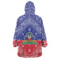 Afro Haiti Paisley Kid Wearable Blanket Hoodie Haitian Flag Bandana Style - African Pride