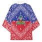 Afro Haiti Paisley Kimono Haitian Flag Bandana Style