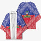 Afro Haiti Paisley Kimono Haitian Flag Bandana Style
