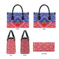 Afro Haiti Paisley Leather Bag Haitian Flag Bandana Style