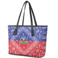 Afro Haiti Paisley Leather Tote Bag Haitian Flag Bandana Style - African Pride