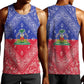 Afro Haiti Paisley Men Tank Top Haitian Flag Bandana Style - African Pride
