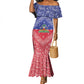 Afro Haiti Paisley Mermaid Dress Haitian Flag Bandana Style LT05