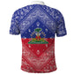Afro Haiti Paisley Polo Shirt Haitian Flag Bandana Style - African Pride