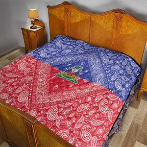 Afro Haiti Paisley Quilt Haitian Flag Bandana Style - African Pride