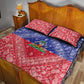 Afro Haiti Paisley Quilt Bed Set Haitian Flag Bandana Style - African Pride