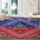 Afro Haiti Paisley Round Carpet Haitian Flag Bandana Style - African Pride