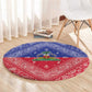 Afro Haiti Paisley Round Carpet Haitian Flag Bandana Style - African Pride