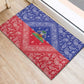 Afro Haiti Paisley Rubber Doormat Haitian Flag Bandana Style - African Pride