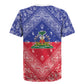 Afro Haiti Paisley Rugby Jersey Haitian Flag Bandana Style LT05
