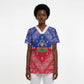 Afro Haiti Paisley Scrub Top Haitian Flag Bandana Style - African Pride