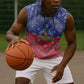 Afro Haiti Paisley Sleeveless Hoodie Haitian Flag Bandana Style - African Pride