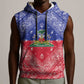 Afro Haiti Paisley Sleeveless Hoodie Haitian Flag Bandana Style - African Pride