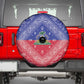 Afro Haiti Paisley Spare Tire Cover Haitian Flag Bandana Style - African Pride