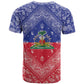 Afro Haiti Paisley T shirt Haitian Flag Bandana Style LT05