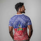 Afro Haiti Paisley T shirt Haitian Flag Bandana Style LT05