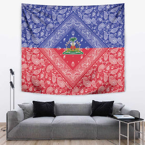 Afro Haiti Paisley Tapestry Haitian Flag Bandana Style - African Pride