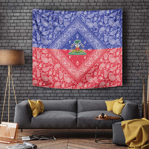 Afro Haiti Paisley Tapestry Haitian Flag Bandana Style - African Pride