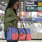 Afro Haiti Paisley Travel Bag Haitian Flag Bandana Style