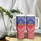 Afro Haiti Paisley Tumbler With Handle Haitian Flag Bandana Style - African Pride
